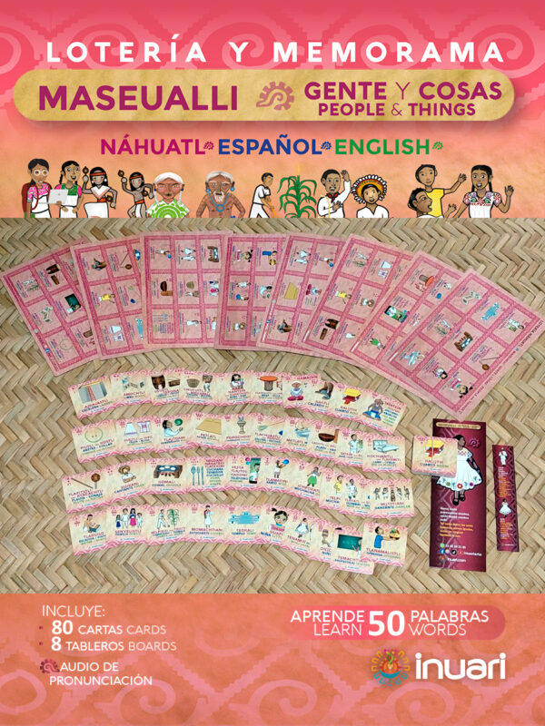LOTERIA Y MEMORAMA NÁHUATL: MASEHUALLI (GENTE Y COSAS)
