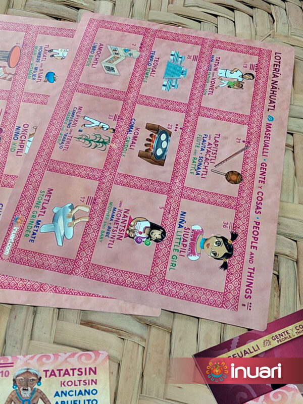 LOTERIA Y MEMORAMA NÁHUATL: MASEHUALLI (GENTE Y COSAS)