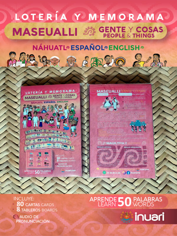 LOTERIA Y MEMORAMA NÁHUATL: MASEHUALLI (GENTE Y COSAS)