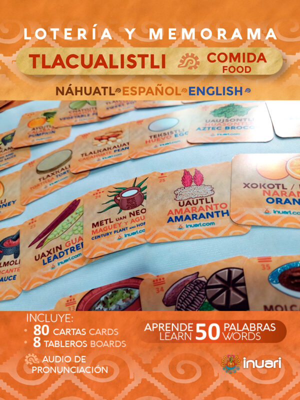 LOTERIA Y MEMORAMA NÁHUATL: TLACUALISTLI (ALIMENTOS )