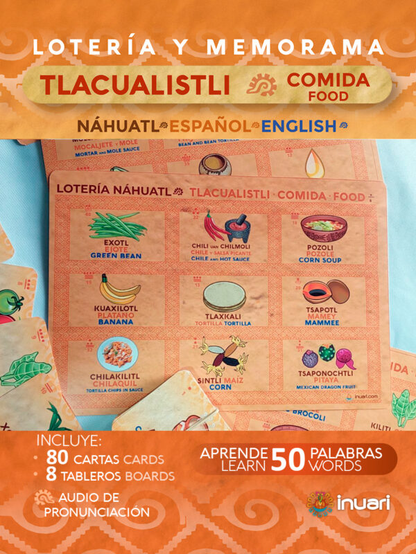 LOTERIA Y MEMORAMA NÁHUATL: TLACUALISTLI (ALIMENTOS )