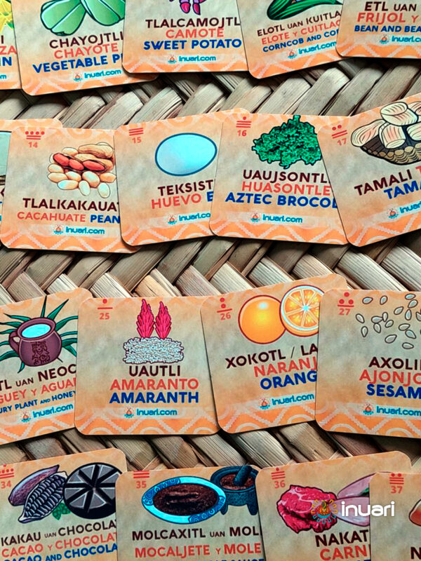 LOTERIA Y MEMORAMA NÁHUATL: TLACUALISTLI (ALIMENTOS )