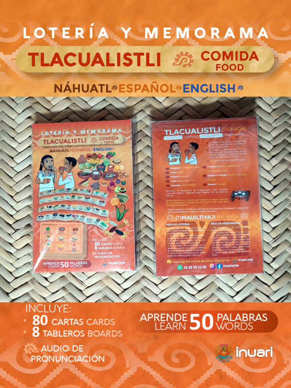 LOTERIA Y MEMORAMA NÁHUATL: TLACUALISTLI (ALIMENTOS )