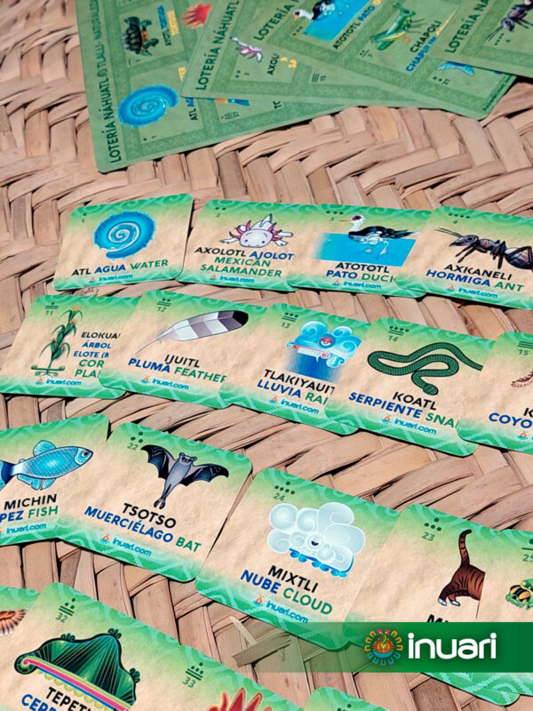 LOTERIA Y MEMORAMA NÁHUATL: TLALTIPAKTLI (NATURALEZA)