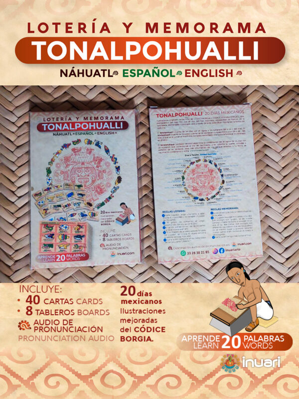 LOTERIA Y MEMORAMA CUENTA NAHUATL: TONALPOHUALLI CALENDARIO AZTECA MEXICA