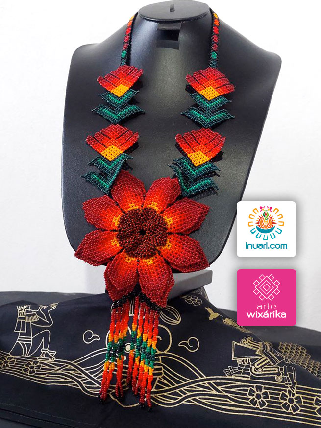 Collar 3 Flores M Azul Cielo