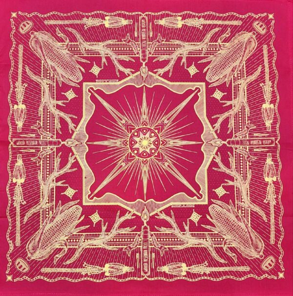 Paliacate Wirikuta Maíz Venado Ojo de Dios Flecha Plumas Rojo