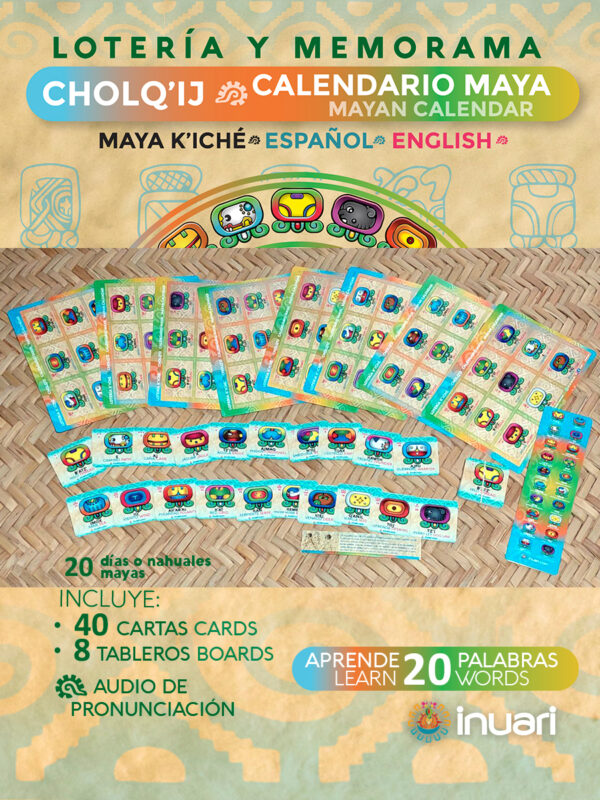 LOTERIA Y MEMORAMA MAYA CUENTA QUICHE: CHOLQ'IJ CALENDARIO MAYA