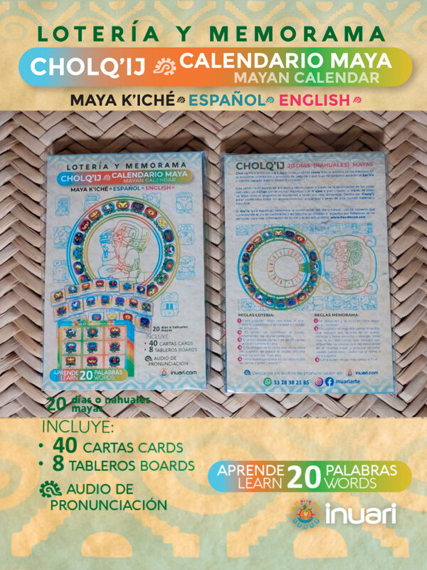 LOTERIA Y MEMORAMA MAYA CUENTA QUICHE: CHOLQ'IJ CALENDARIO MAYA