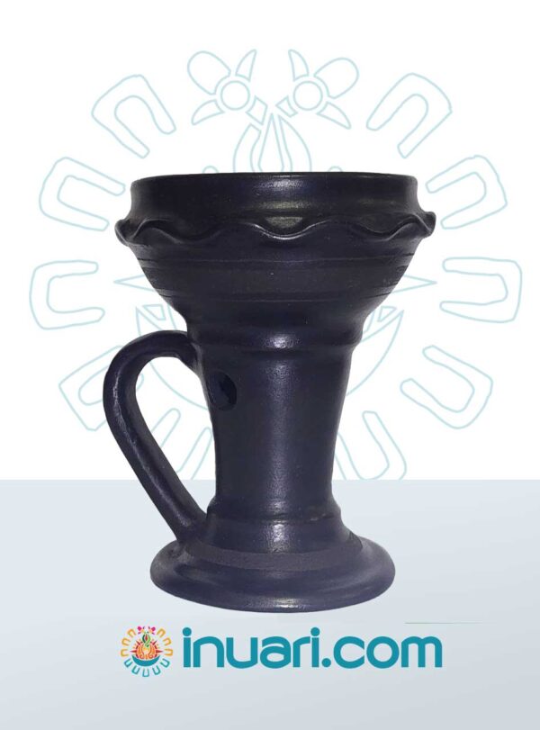 Sahumador Negro Copa Popochcomitl Serpenteado