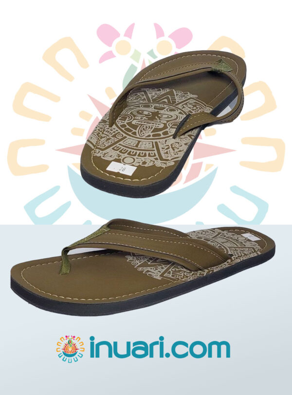Sandalia Playa Azteca Mexica Verde #8