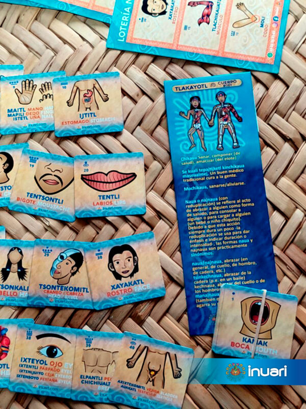 LOTERIA Y MEMORAMA NÁHUATL: TLAKAYOTL (PARTES DEL CUERPO)