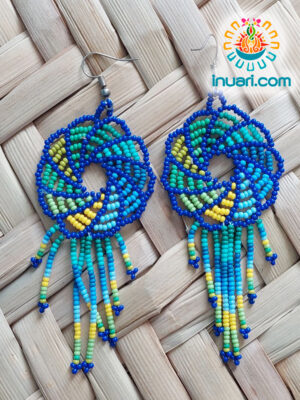 Aretes Circulo Azul