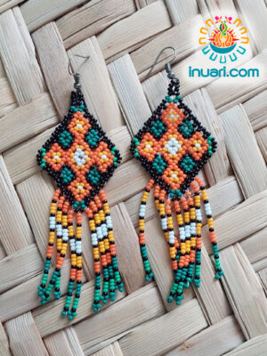 Aretes Tsikuri naranja b