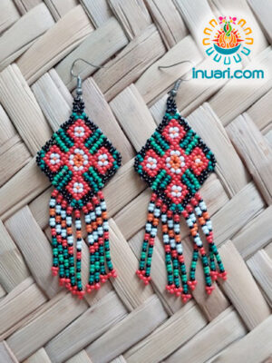 Aretes Tsikuri rojo
