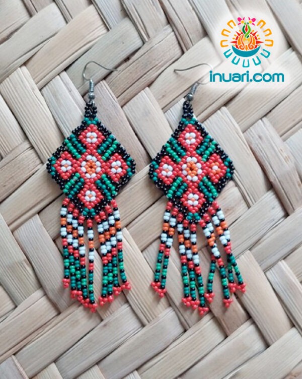 Aretes Tsikuri rojo