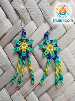 Aretes Tuutu flor verde