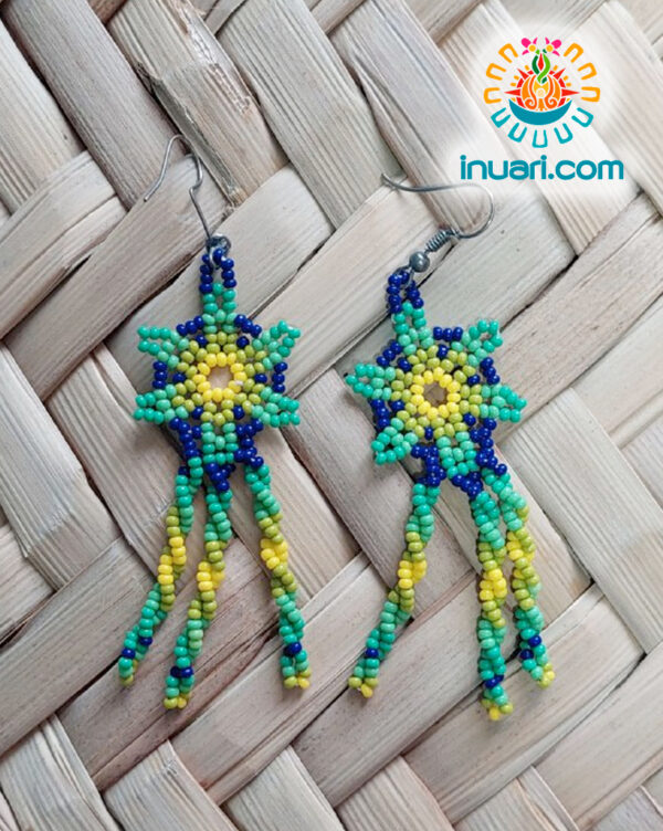 Aretes Tuutu flor verde