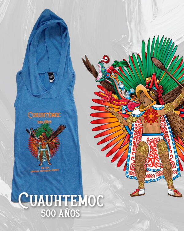 Playera Cuauhtemoc 500 años sin mangas Dama Azul