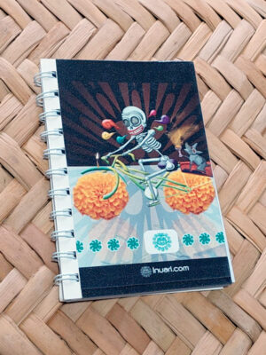 Calaca en bicicleta Libreta 10 x 15 cm 100 hojas rayadas