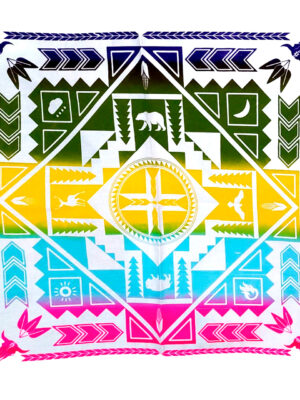 Paliacate Cruz Nativa Elementos Blanco