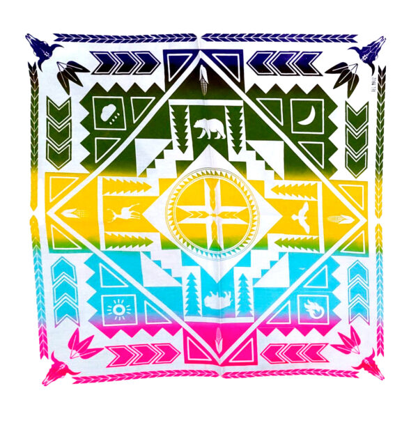 Paliacate Cruz Nativa Elementos Blanco