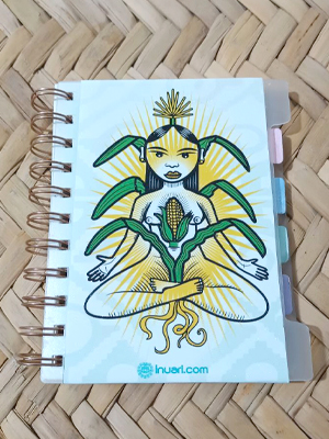 Mujer Maíz Libreta 10 x 15 cm 100 hojas rayadas