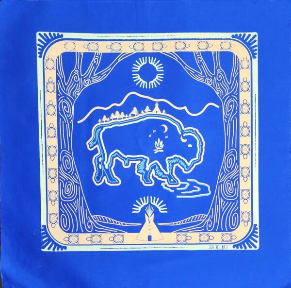 Paliacate Tatanka Búfalo Azul