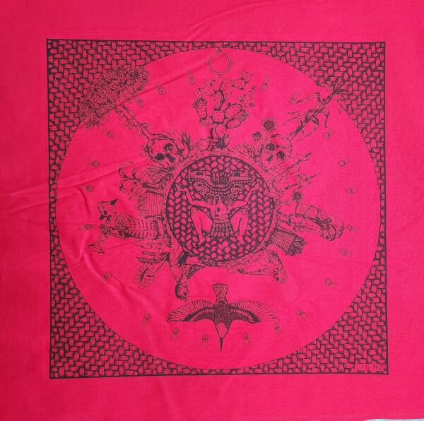 Paliacate Tlaltecuhtli Calavera Muertos Rojo