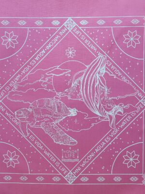 Paliacate Water is Life Agua es Vida Ballena Rosa Claro