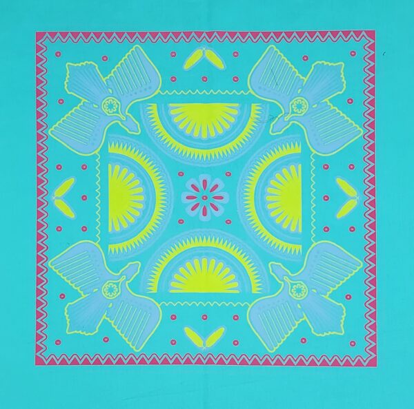 Paliacate 4 Aguilas Sol Pluma Turquesa