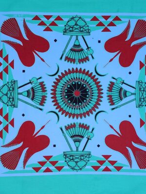 Paliacate Pajaro de Agua Tambor de Agua Peyote Tepee Turquesa