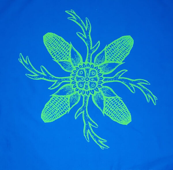 Paliacate Peyote Cuernos Azul
