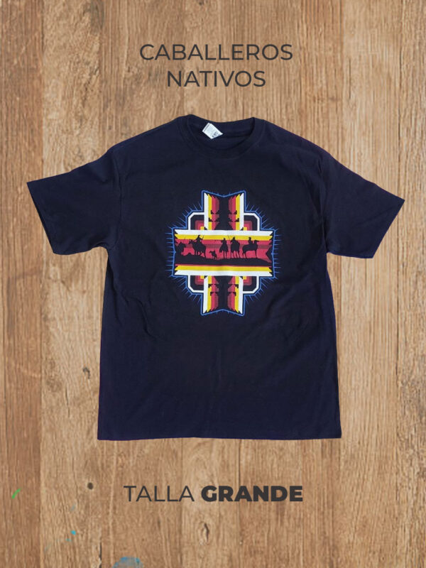 Playera  03 L GRANDE Caballeros Nativos (Negra)
