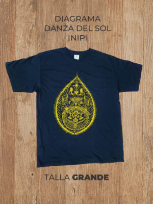 Playera  03 L GRANDE Danza del Sol Inipi (Negra)