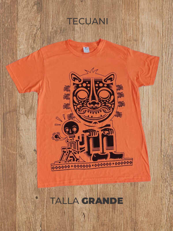 Playera  03 L GRANDE Tecuani (Naranja)