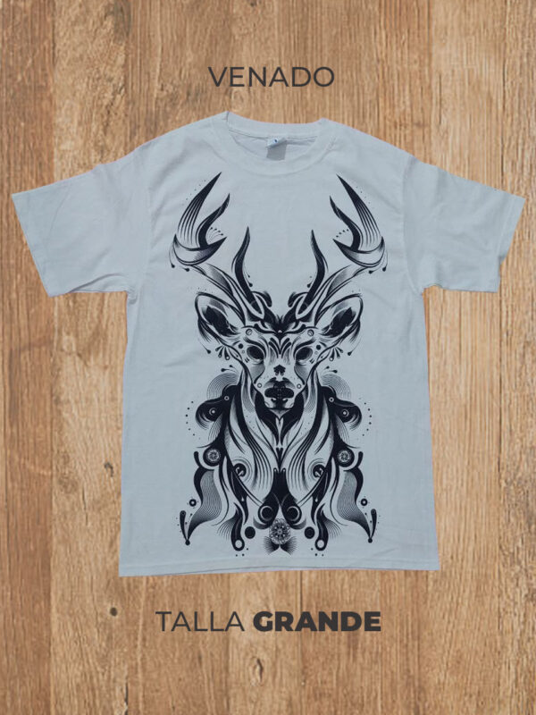 Playera  03 L GRANDE Venado (Blanca)