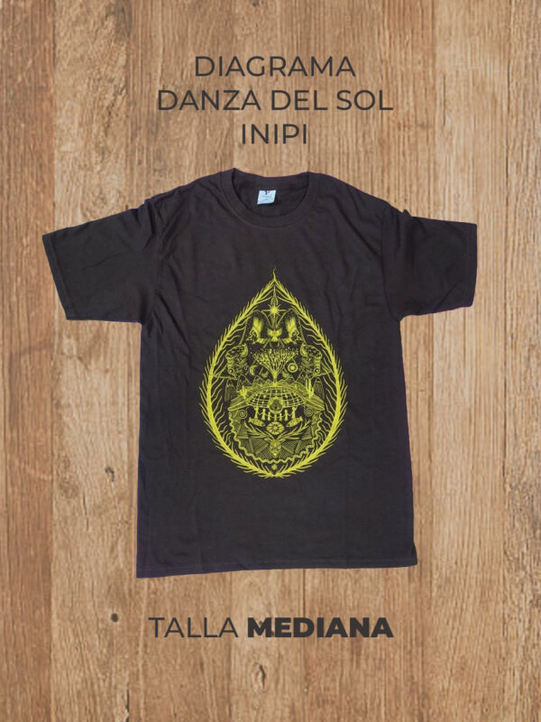 Playera 02 M MEDIANA Danza del Sol Inipi (Café)