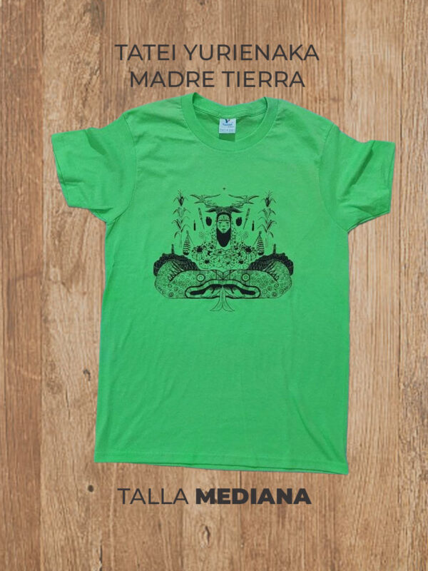 Playera 02 M MEDIANA Madre Tierra (Verde)