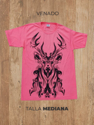 Playera 02 M MEDIANA Venado (Rosa)