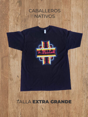 Playera 04 XL EXTRA GRANDE Caballeros Nativos (Negra)