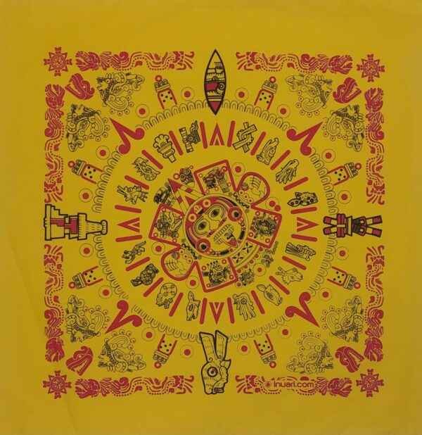 AZTECA AMARILLO Paliacate Calendario Azteca Amarillo