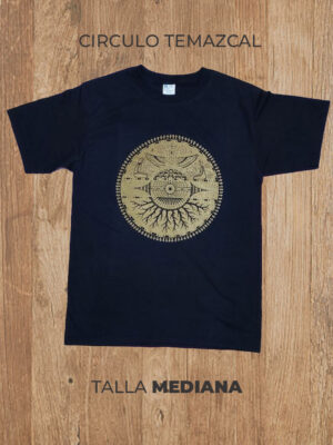 Playera 02 M Mediana Circulo Temazcal Negra