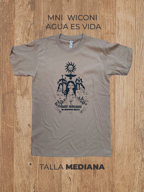 Playera 02 M MEDIANA MNI WICONI AGUA ES VIDA