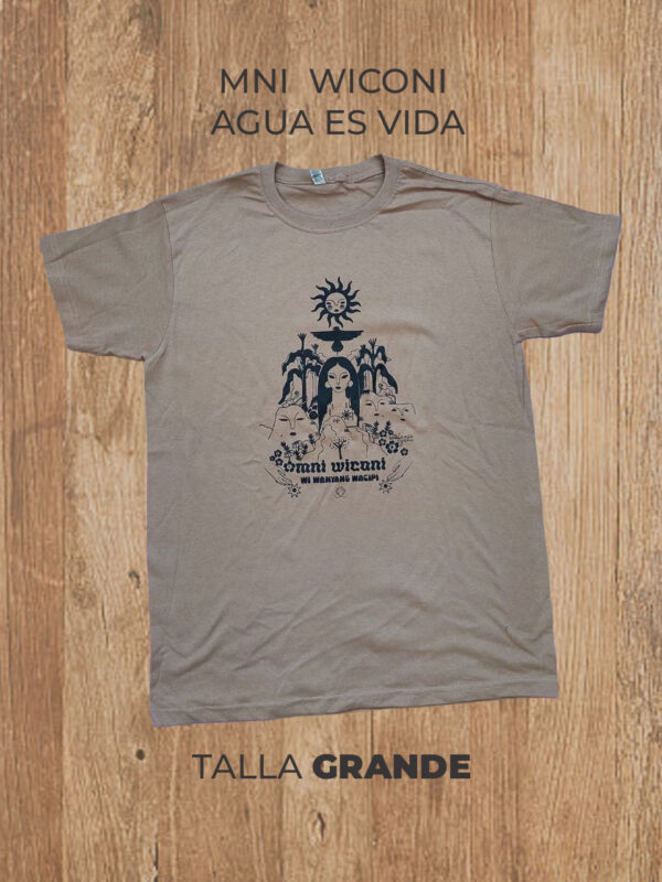 Playera 03 G GRANDE MNI WICONI AGUA ES VIDA