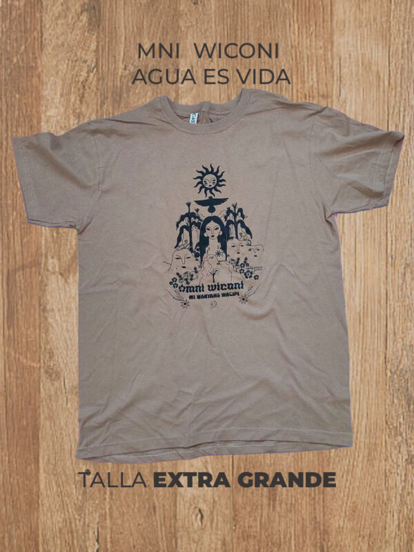 Playera 04 XL EXTRA GRANDE MNI WICONI AGUA ES VIDA