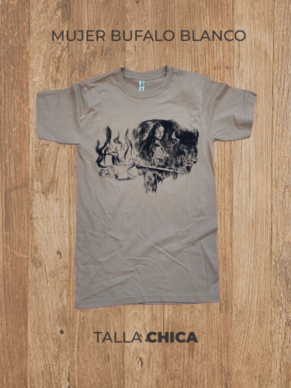 MUJER-BUFALO-BLANCO-01-CH Playera 01 S CHICA Mujer Bufalo Blanco