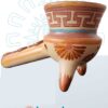 TLEMAITL-CANELO-CUAUHTLI-A Sahumador canelo con mango Tlemaitl barro CUAUHTLI ÁGUILA