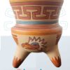 TLEMAITL-CANELO-CUAUHTLI-B Sahumador canelo con mango Tlemaitl barro CUAUHTLI ÁGUILA