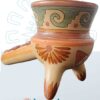 Sahumador canelo con mango Tlemaitl barro TECPATL PEDERNAL